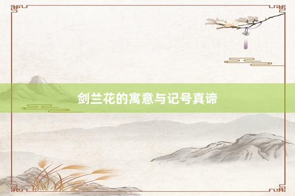 剑兰花的寓意与记号真谛