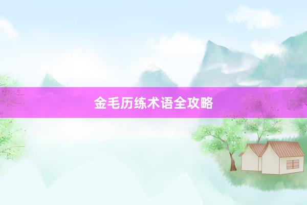 金毛历练术语全攻略